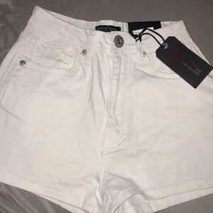 White jean shorts